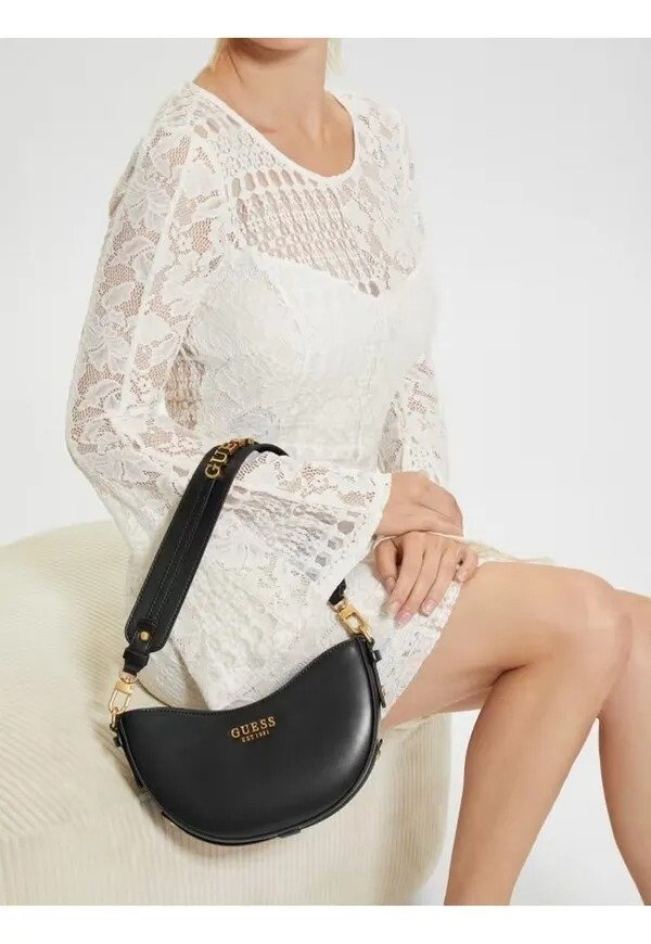 Bolsa Guess Sarita Top Zip Shoulder Bag - VA932718 - Preto