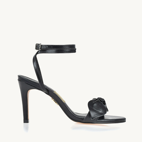 Uza Shoes SandÃ¡lia Preto E Branco Sandália Uza Salto Alto Milano